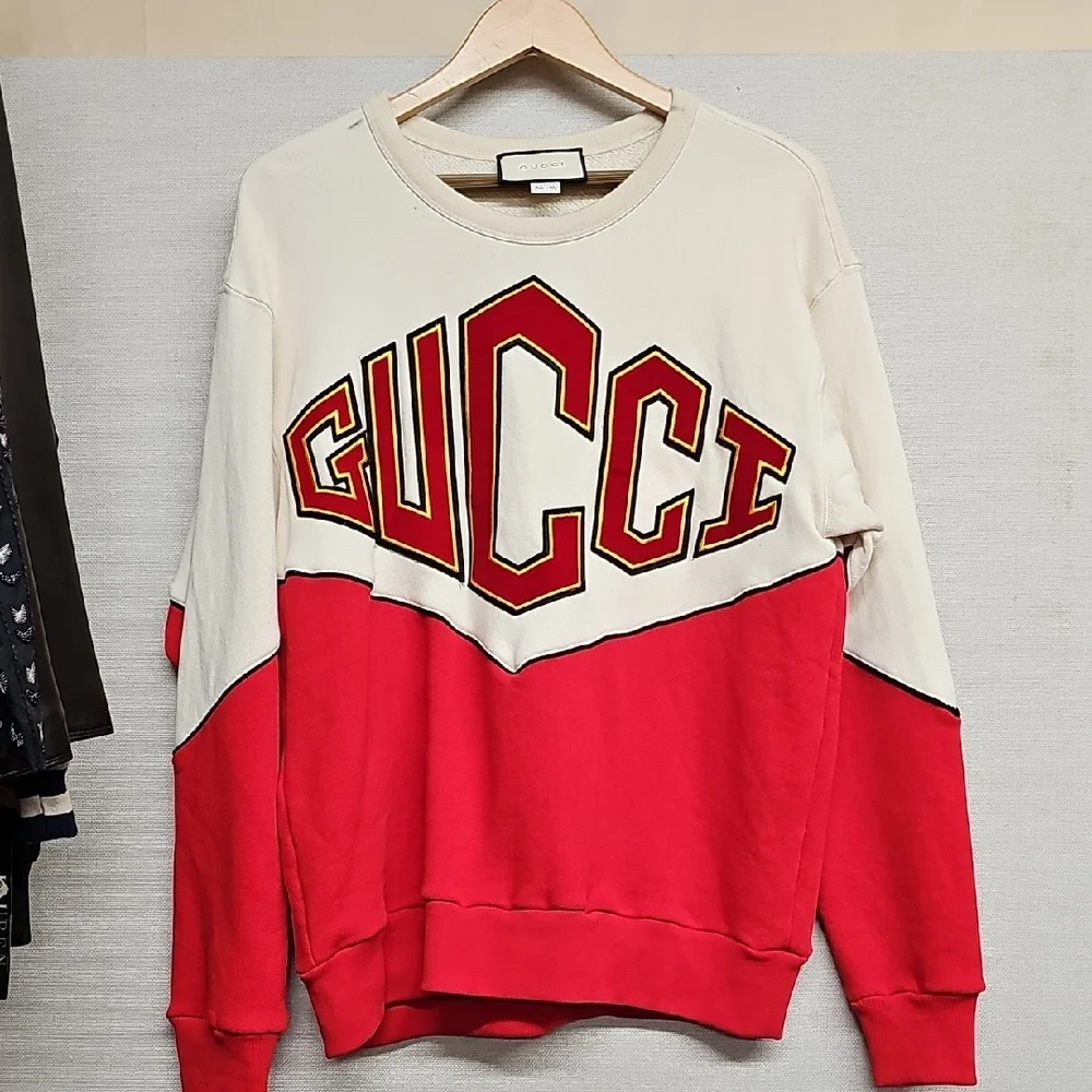GUCCI SPLICED EMBRODIERY SPORT SWEATSHIRT BFPM-03-095